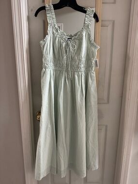 Light Mint Green Striped Sundress NWT